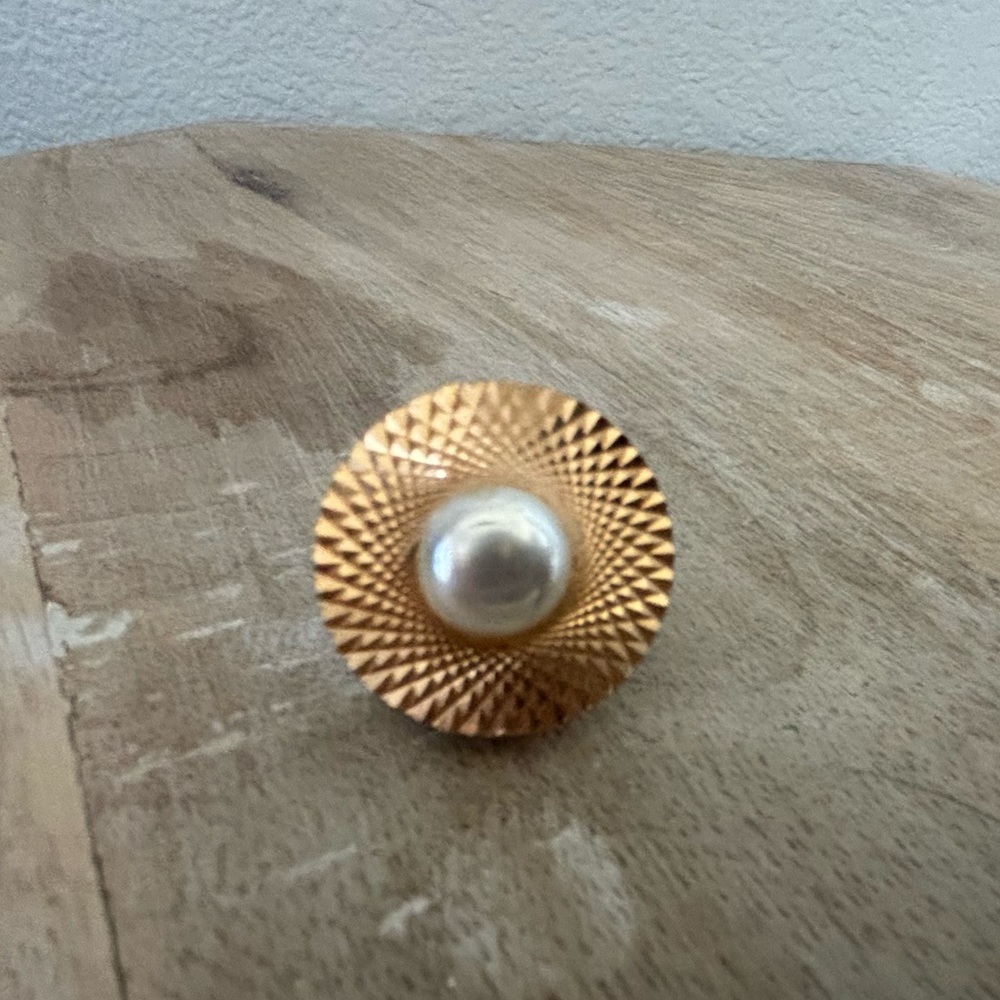 Vintage Western Germany Faux Pearl Scarf Clip